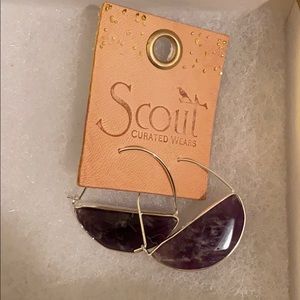 Purple stone earrings